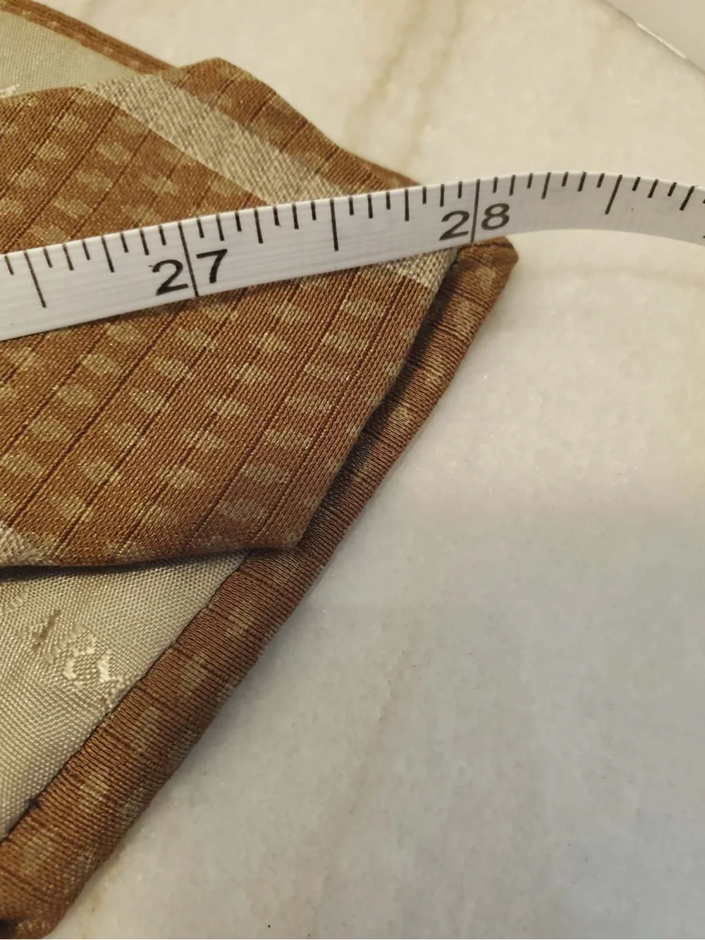 Giorgio Armani Silk Tie In Brown & Cream